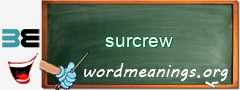 WordMeaning blackboard for surcrew
